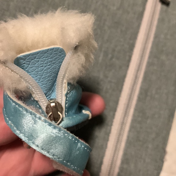 Foufoudog Booties in Shiny Ice Blue - Picture 4 of 9